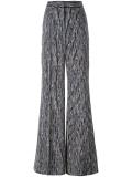 high-rise striped trousers