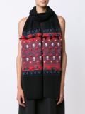 intarsia knit scarf