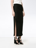 side slit midi skirt