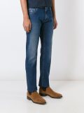stonewash straight leg jeans