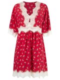 v neck printed dress