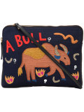 'Safari' embroidered clutch
