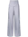 dropped belt palazzo pants