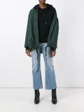 drawstring concealed fastening coat