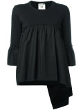 asymmetric peplum blouse