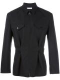 cinched waist shirt jacket