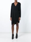 asymmetric V-neck dress 