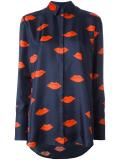 lips allover print shirt