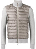 contrast sleeve quilted jacket