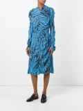 Trellis print midi dress