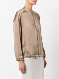 zipped bomber jacket