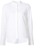 concealed button mandarin collar shirt