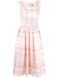 pleated flared dress
