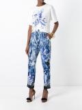 nature print cropped trousers