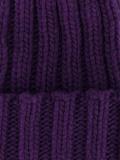 ribbed fur pom pom beanie
