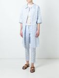 floral macramé cropped trousers