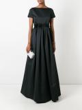 pleated trim fitted dress