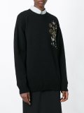 floral embroidery sweater