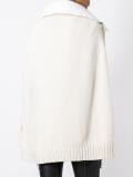 padded collar knitted cape