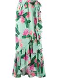 high-waisted midi skirt