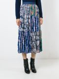 印花补丁半身裙