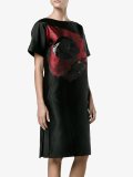 contrast embroidery dress