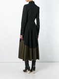 flared pleated shirt dress