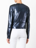 sequinned biker jacket