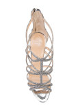 snake effect cut-out sandals