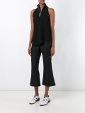 zipped high neck blouse