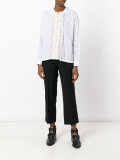 ruffled bib blouse