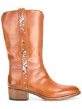 studded mid-calf boots