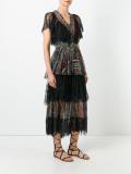 ruffled v-neck dress
