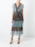 multi print pleated dress 