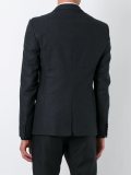 layered effect mixed media blazer