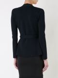 crepe knit wrap blouse