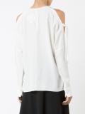 cut-off tied shoulders blouse