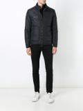 banded collar zipped jacket