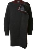 collarless cocoon coat
