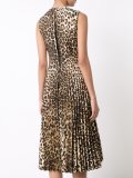 leopard print pleated dress