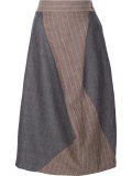 asymmetric pinstripe skirt