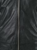 zipped leather jacket 