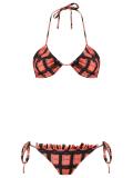 printed triangle bikini set