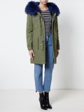 Long Cotton-Canvas Parka with Raccoon Fur Hood