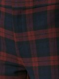 checked flared pants 