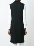 chain detail sleeveless coat 