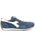 panelled lace-up trainers