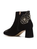 floral patch ankle boots