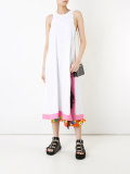 long contrast layer dress 