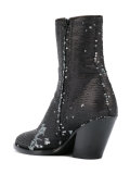 sequinned mid-calf boots